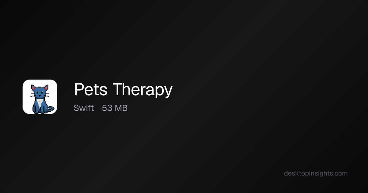 Desktop Insights: Pets Therapy — Runtime, SDKs, Size, Platform